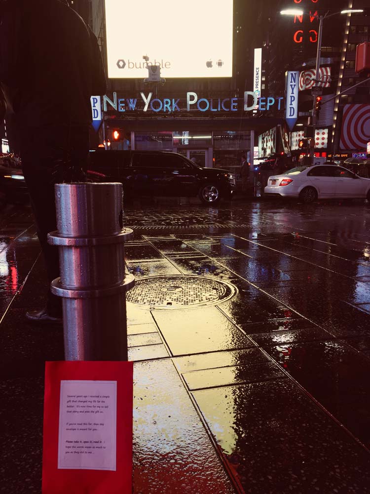 Find My Story Red Envelope in New York